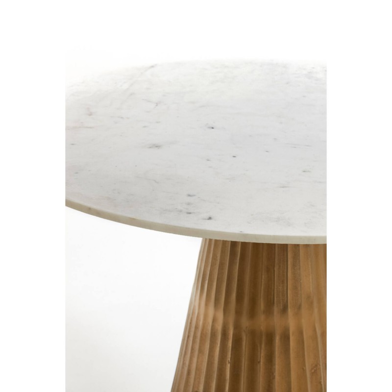 DINING TABLE LYD WHITE MARBLE BRONZE LEG 100 - DINING TABLES DINING TABLE LYD WHITE MARBLE BRONZE LEG 100 - DINING TABLES